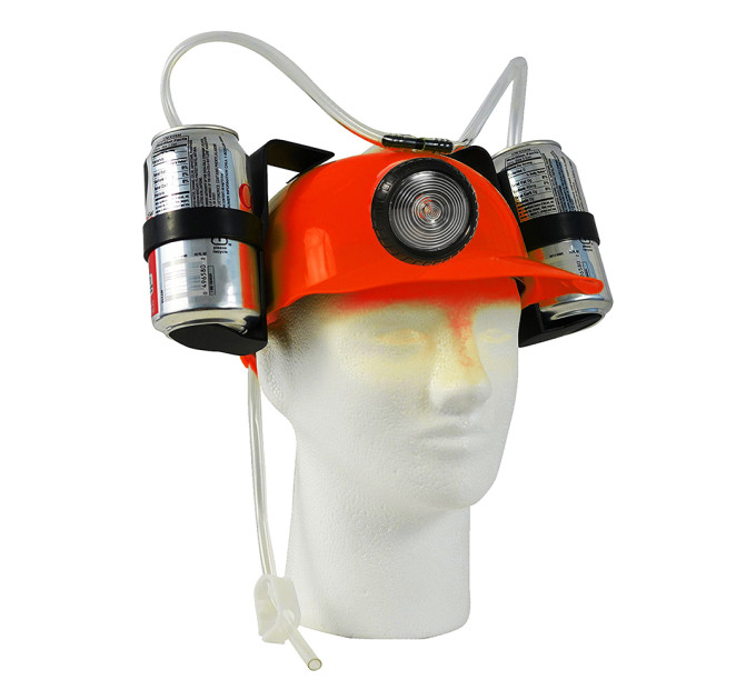 Шолом для пива з ліхтарем (червоний)