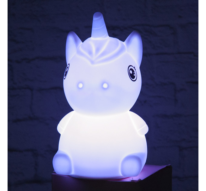 Силиконовый сенсорный ночник LED Единорог Baby (белый)