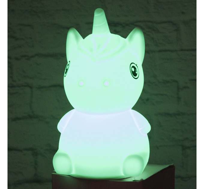 Силиконовый сенсорный ночник LED Единорог Baby (белый)