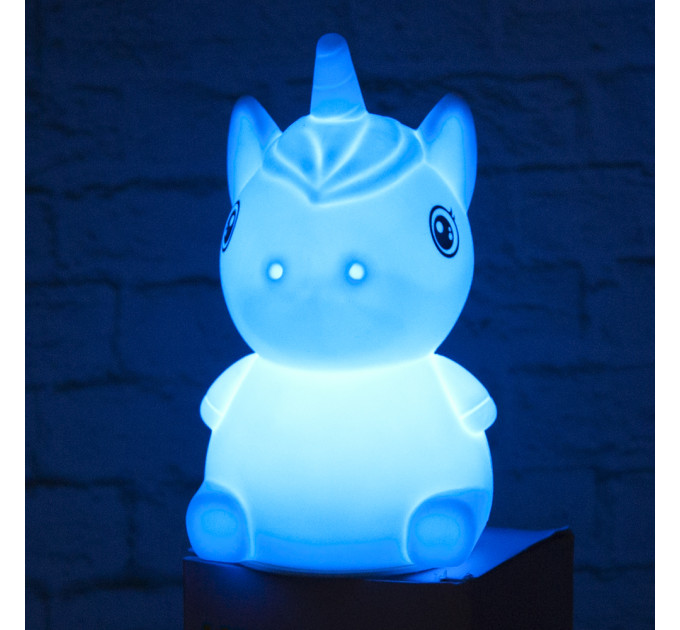 Силиконовый сенсорный ночник LED Единорог Baby (белый)