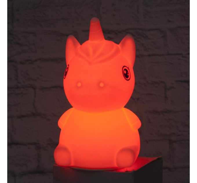 Силиконовый сенсорный ночник LED Единорог Baby (белый)