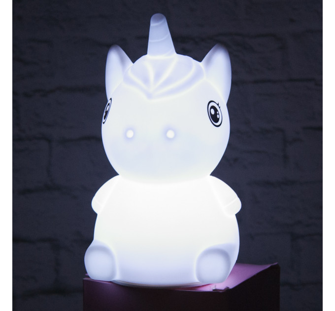 Силиконовый сенсорный ночник LED Единорог Baby (белый)