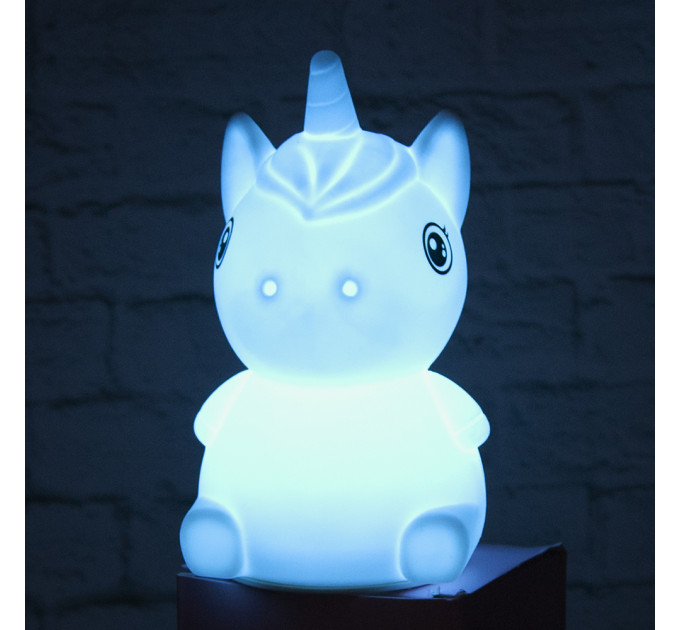 Силиконовый сенсорный ночник LED Единорог Baby (белый)