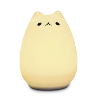 Силиконовый сенсорный ночник LED Котик (белый)