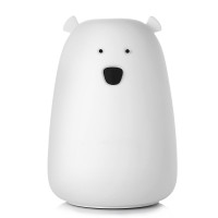 Силиконовый сенсорный ночник LED Медвежонок (белый)