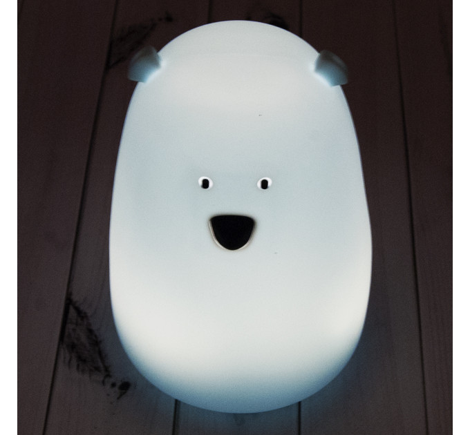 Силіконовий сенсорний нічник LED Ведмедик (блакитний)