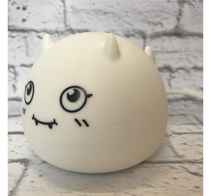 Силиконовый сенсорный ночник LED Монстрик (белый)