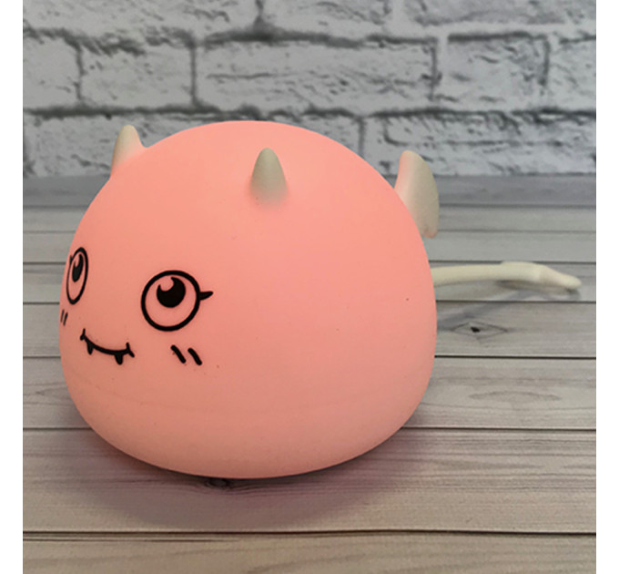 Силиконовый сенсорный ночник LED Монстрик (белый)