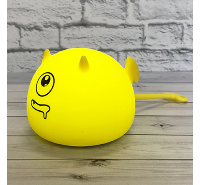 Силиконовый сенсорный ночник LED Монстрик (желтый)