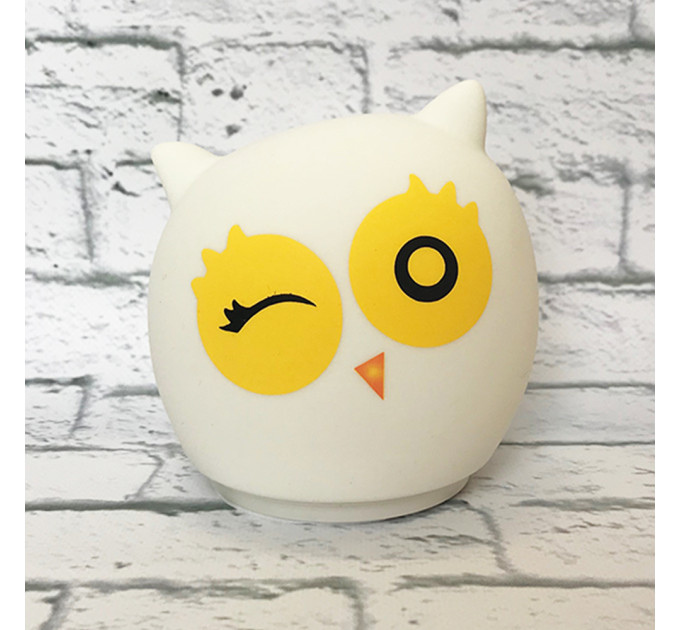Силиконовый сенсорный ночник LED Сова подмигивающая