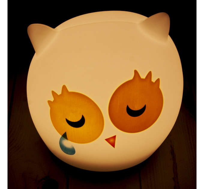 Силіконовий сенсорний нічник LED Сова спляча
