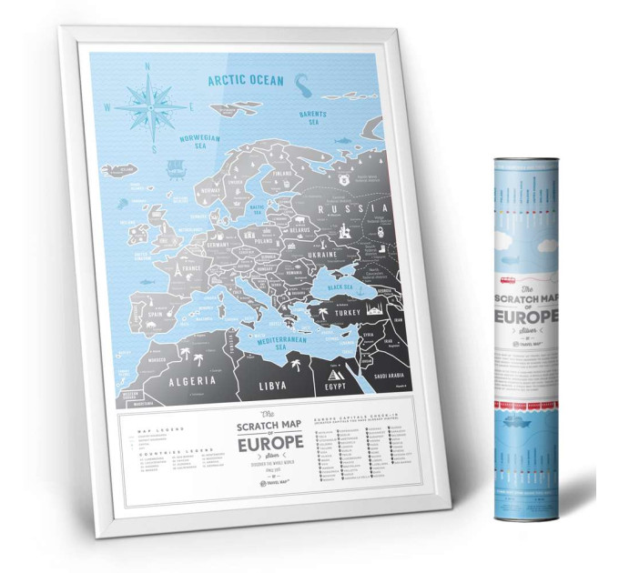 Скретч карта Европа EUROPA