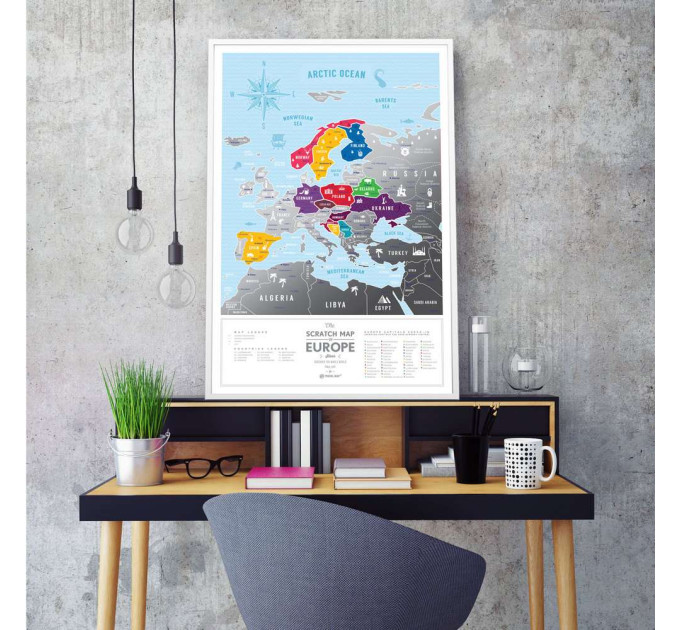 Скретч карта Европа EUROPA