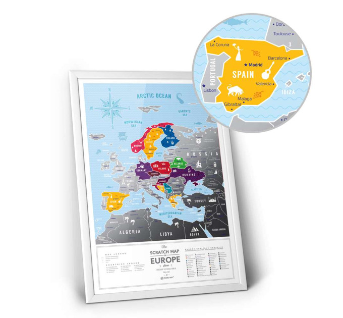 Скретч карта Европа EUROPA