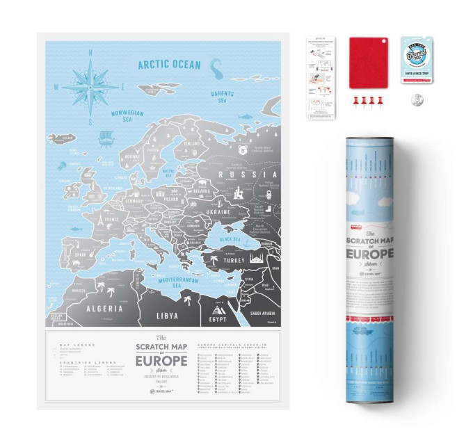 Скретч карта Европа EUROPA