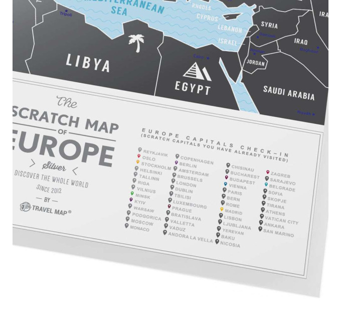 Скретч карта Европа EUROPA