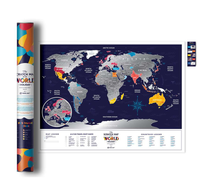 Скретч карта мира HOLIDAY WORLD