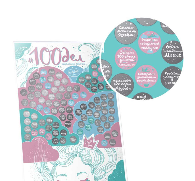 Скретч постер 100 СПРАВ TrueGirl Edition