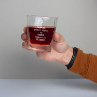 Стакан для виски "Любовь движет миром", русский, Крафтовая коробка