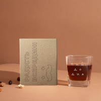 Стакан для виски "Пий до дна" в крафтовой коробке