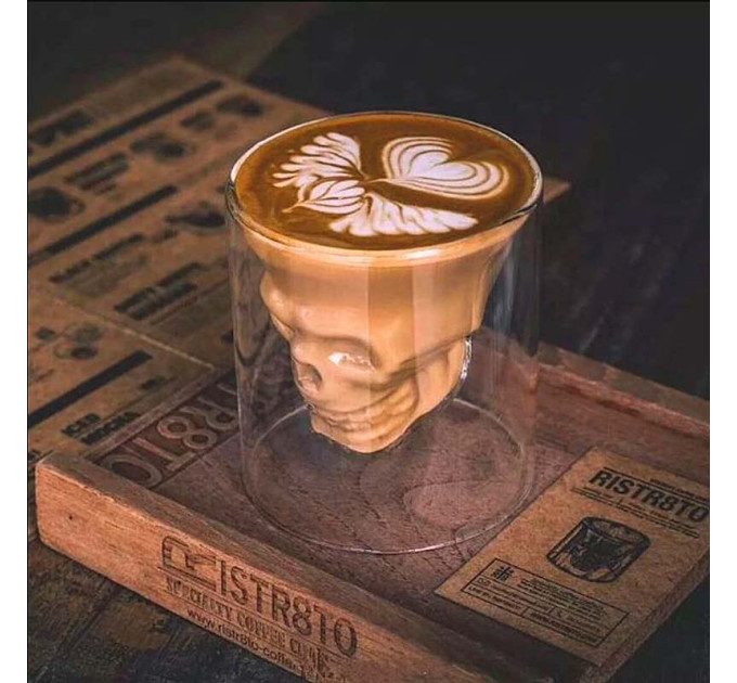 Стакан с двойными стенками Череп 150 мл