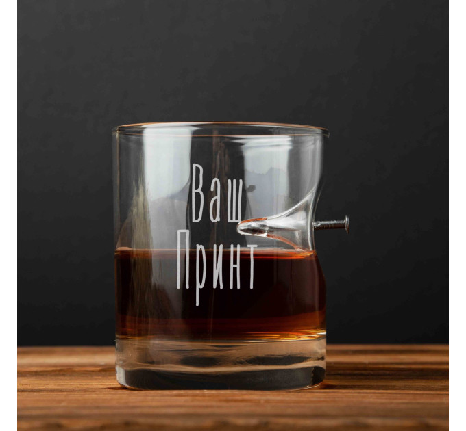 Стакан с гвоздем "Конструктор" персонализированный, Тубус из шпона