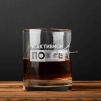 Стакан с гвоздем "В активном пох*е", русский, Тубус из шпона Стакан с гвоздем "В активном пох*е", русский, Тубус из шпона