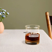 Склянка із цвяхом "Я шеф мені можна" в тубусі зі шпону