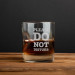 Стакан с пулей "Please do not disturb" для виски, английский, Тубус из шпона