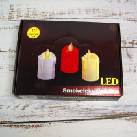 Свеча LED светящаяся 5,5х4см (красная)