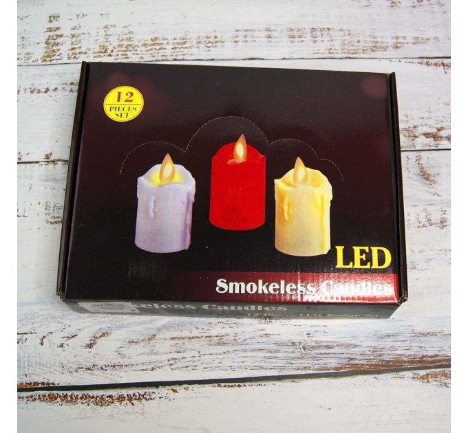 Свеча LED светящаяся 5,5х4см (красная)