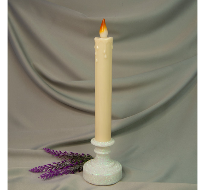 Свічка LED у свічнику L24см (біла)