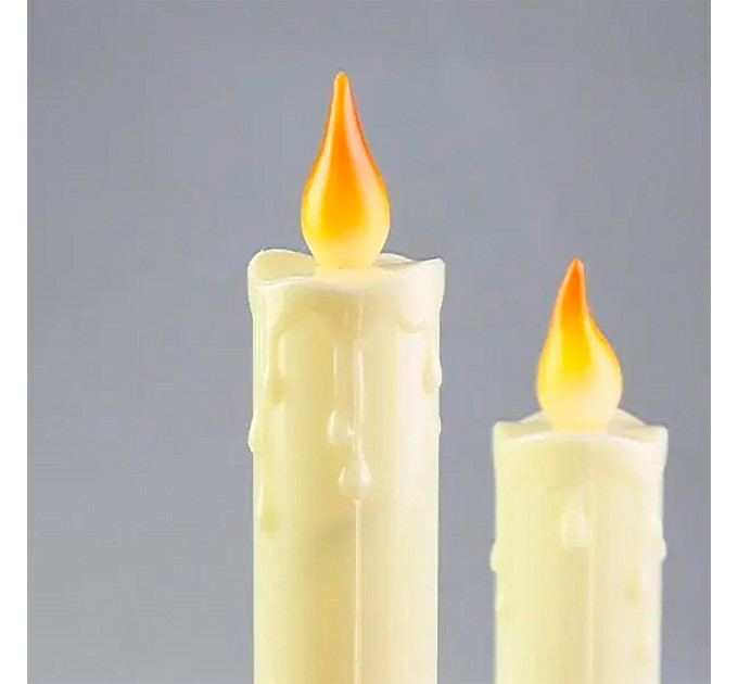 Свеча LED в подсвечнике L24см (золотая)