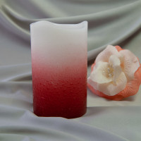 Свеча LED восковая (бело-красный)