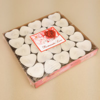 Свечи плавающие Сердце (уп. 50шт) белые Свечи плавающие Сердце (уп. 50шт) белые