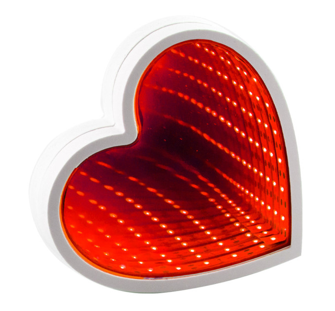 Светильник Бесконечность с USB Сердце (красный)