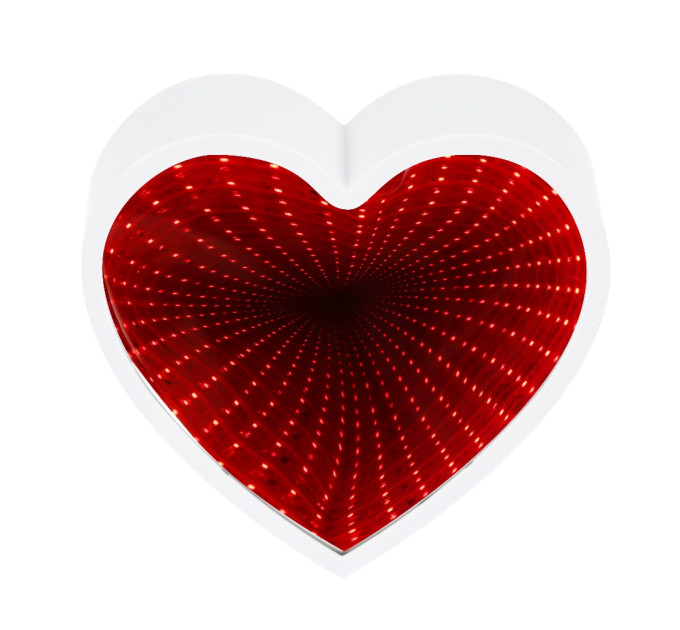 Светильник Бесконечность с USB Сердце (красный)