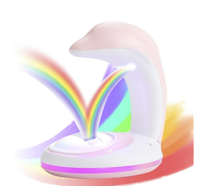 Світильник Дельфін РАДУГА (рожевий)