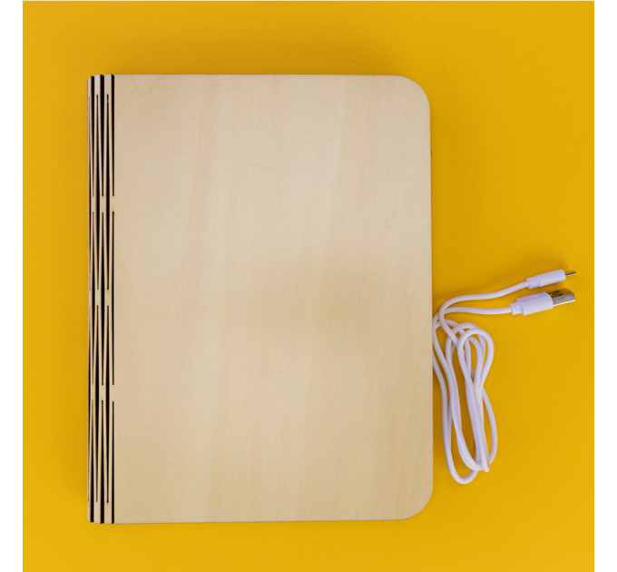 Світильник Книга 3Д (світле дерево)