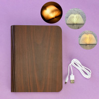 Светильник Книга 3Д (темное дерево)