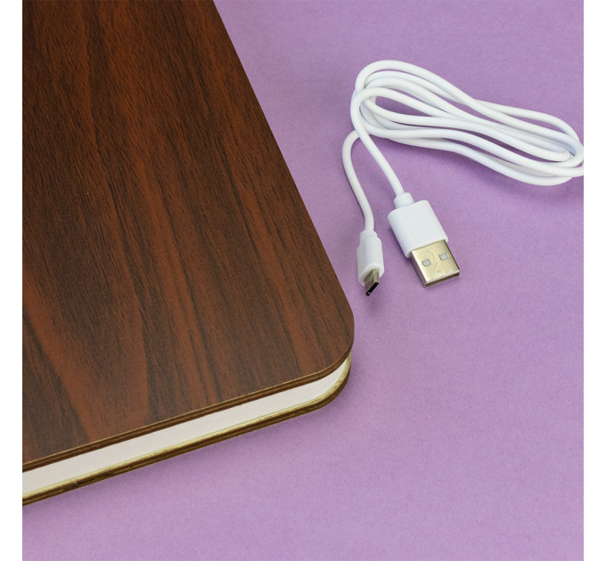 Светильник Книга 3Д (темное дерево)