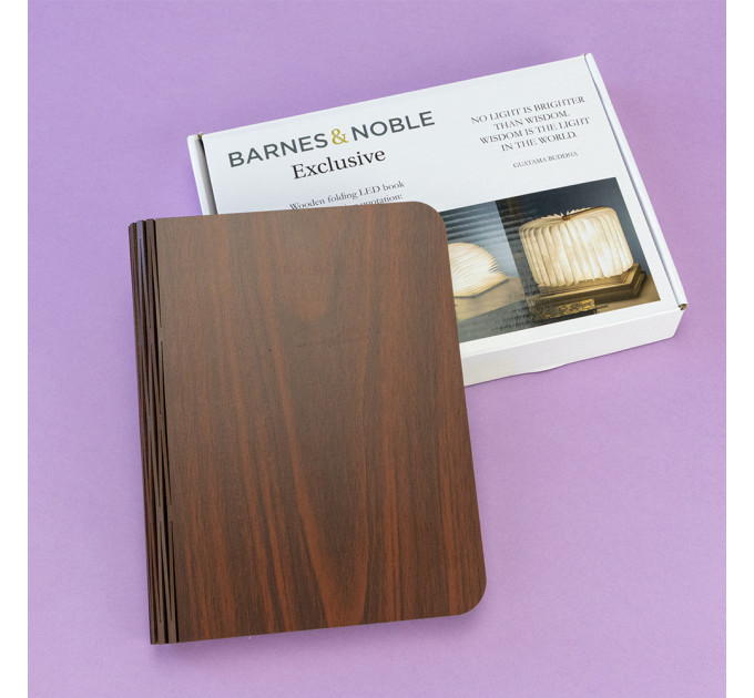 Светильник Книга 3Д (темное дерево)