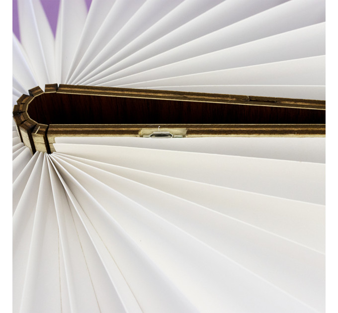 Светильник Книга 3Д (темное дерево)