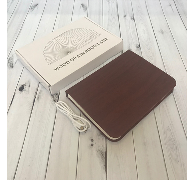 Светильник Книга 3Д (темное дерево)