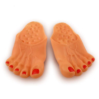 Тапочки Нога человека резиновые