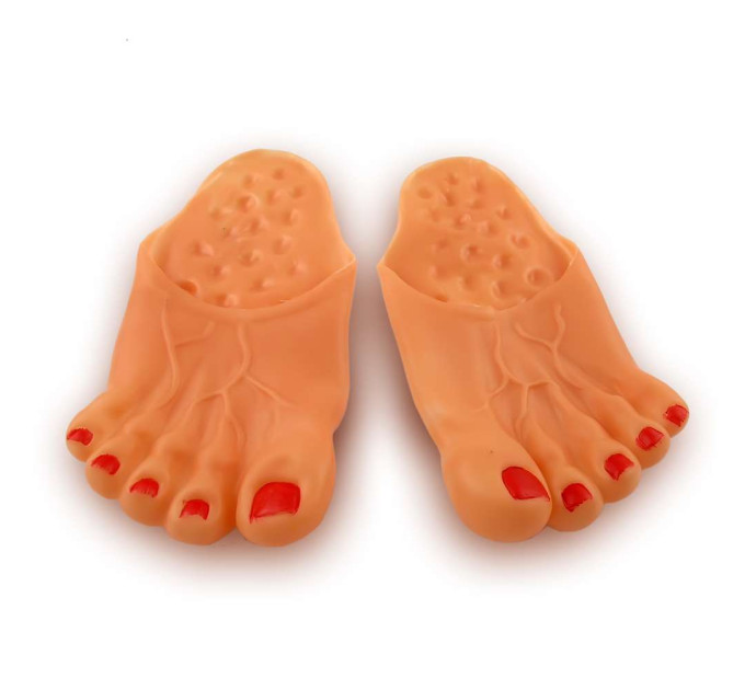 Тапочки Нога человека резиновые