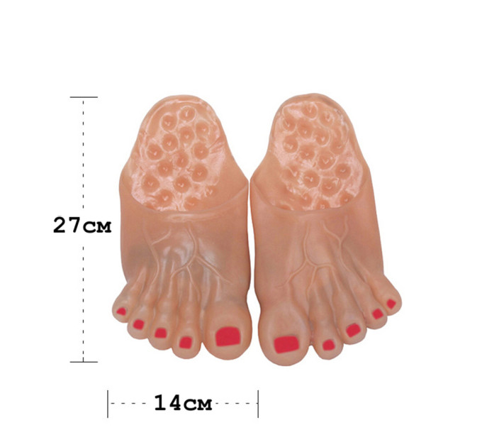 Тапочки Нога человека резиновые