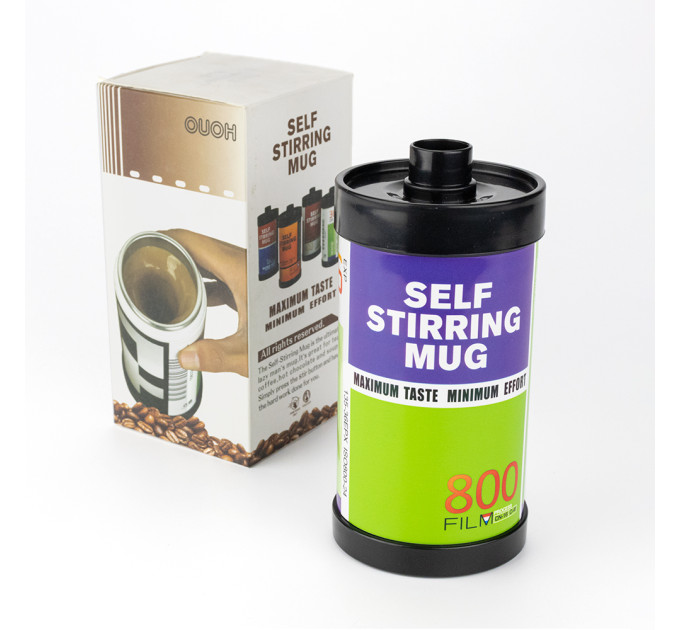 Термокружка с миксером Кассета Фотопленка капучинатор (сине-зеленая)