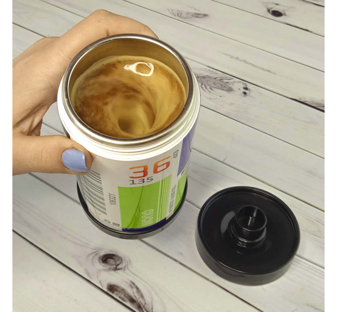 Термокружка с миксером Кассета Фотопленка капучинатор (сине-зеленая)