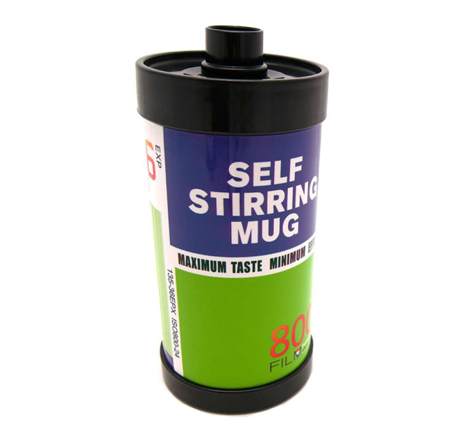 Термокружка с миксером Кассета Фотопленка капучинатор (сине-зеленая)